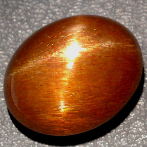 Pietra solare stellare Marrone dorato naturale da 40.13 ct, Taglio ovale, Opaco