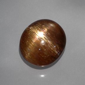 Pietra del sole stellata marrone dorato naturale da 19,22 ct, taglio ovale, opaco