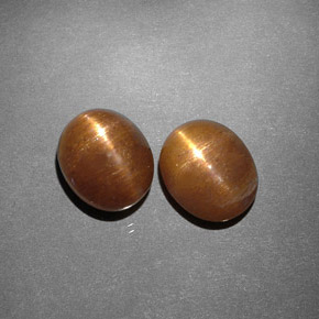 Gemme di Pietra solare stellare Marrone dorato naturale da  ct, Taglio ovale, Opaco