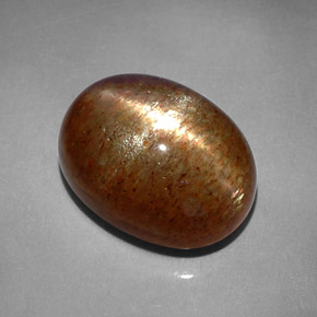 Pietra del sole stellata naturale marrone da 8,41 ct, taglio ovale, opaco