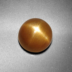 Pietra del sole stellata naturale marrone da 3,38 ct, taglio rotondo, opaco