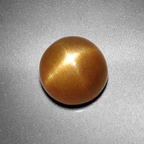 Pietra del sole stellata naturale marrone da 3,38 ct, taglio rotondo, opaco