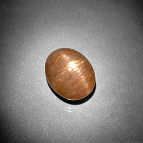 Pietra solare stellare Marrone dorato naturale da 5.57 ct, Taglio ovale, Opaco