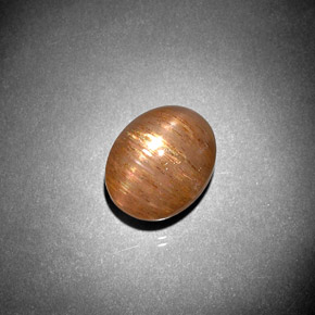 Pietra solare stellare Marrone dorato naturale da 5.57 ct, Taglio ovale, Opaco