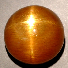 Pietra solare stellare Marrone dorato naturale da 5.43 ct, Taglio rotondo, Opaco