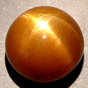 Pietra solare stellare Marrone dorato naturale da 5.43 ct, Taglio rotondo, Opaco