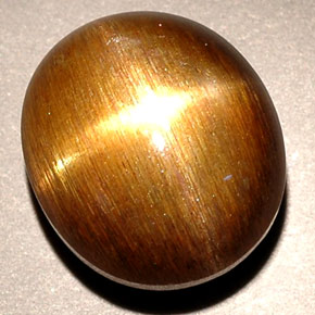 Pietra solare stellare Marrone dorato naturale da 5.98 ct, Taglio ovale, Opaco