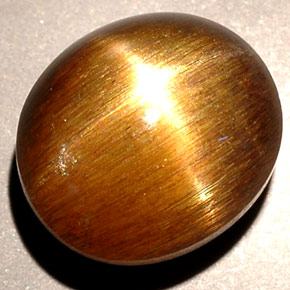 Pietra solare stellare Marrone dorato naturale da 5.98 ct, Taglio ovale, Opaco