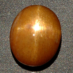 Pietra solare stellare Marrone dorato naturale da 4.20 ct, Taglio ovale, Opaco