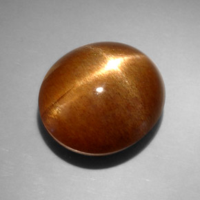 Pietra del sole stellata naturale marrone da 14,95 ct, taglio ovale, opaco