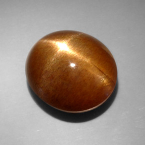 Pietra del sole stellata naturale marrone da 14,95 ct, taglio ovale, opaco