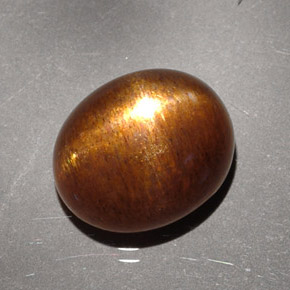 Pietra solare stellare Marrone dorato naturale da 4.92 ct, Taglio ovale, Opaco