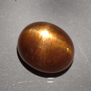 Pietra solare stellare Marrone dorato naturale da 4.92 ct, Taglio ovale, Opaco