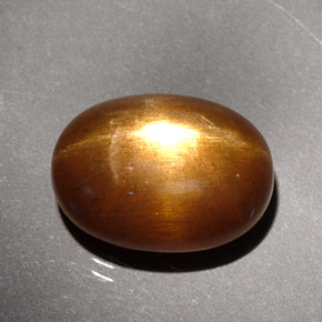Pietra solare stellare Marrone dorato naturale da 4.40 ct, Taglio ovale, Opaco