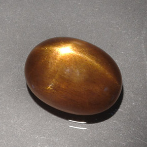 Pietra solare stellare Marrone dorato naturale da 4.40 ct, Taglio ovale, Opaco
