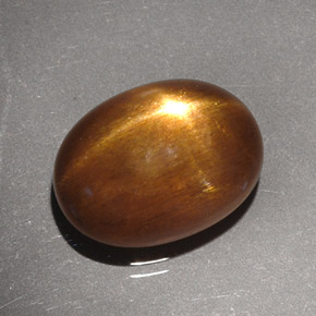 Pietra solare stellare Marrone dorato naturale da 4.40 ct, Taglio ovale, Opaco