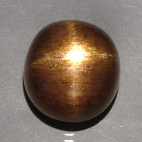 Pietra del sole stellata marrone dorato naturale da 6,18 ct, taglio ovale, opaco