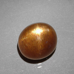 Pietra del sole stellata marrone dorato naturale da 2,75 ct, taglio ovale, opaco