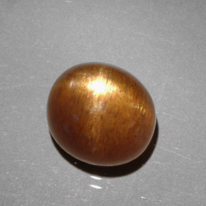 Pietra del sole stellata marrone dorato naturale da 2,75 ct, taglio ovale, opaco