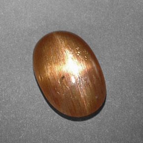 Pietra solare stellare Marrone dorato naturale da 1.34 ct, Taglio ovale, Opaco