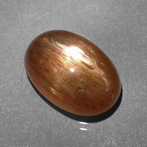 Pietra del sole stellata naturale marrone da 3,15 ct, taglio ovale, opaco