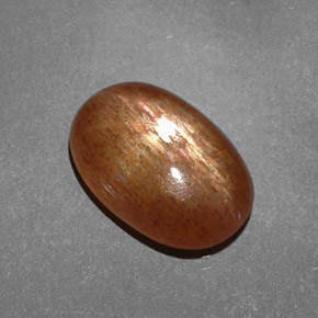 Pietra solare stellare Marrone dorato naturale da 2.59 ct, Taglio ovale, Opaco