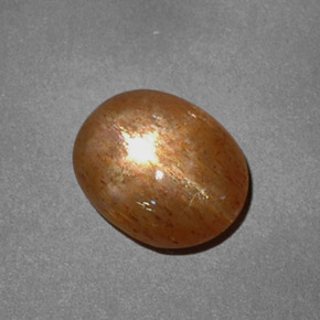 Pietra solare stellare Marrone dorato naturale da 1.61 ct, Taglio ovale, Opaco
