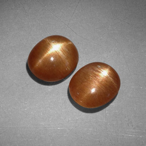 Gemme di Pietra solare stellare Marrone dorato naturale da  ct, Taglio ovale, Opaco