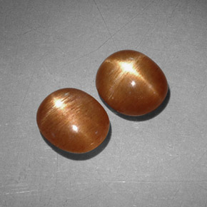 Gemme di Pietra solare stellare Marrone dorato naturale da  ct, Taglio ovale, Opaco