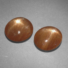 Gemme di Pietra solare stellare Marrone dorato naturale da  ct, Taglio ovale, Opaco