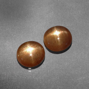 Gemme di Pietra solare stellare Marrone dorato naturale da  ct, Taglio ovale, Opaco