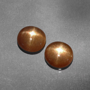 Gemme di Pietra solare stellare Marrone dorato naturale da  ct, Taglio ovale, Opaco