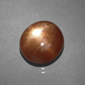 Pietra del sole stellata naturale marrone da 2,16 ct, taglio ovale, opaco