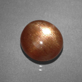 Pietra del sole stellata naturale marrone da 2,16 ct, taglio ovale, opaco