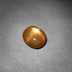Pietra del sole stellata naturale marrone da 1,18 ct, taglio ovale, opaco