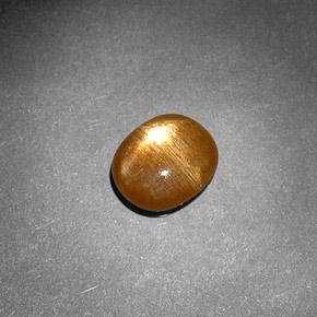 Pietra del sole stellata naturale marrone da 1,18 ct, taglio ovale, opaco
