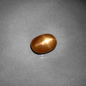 Pietra del sole stellata naturale marrone da 1,16 ct, taglio ovale, opaco