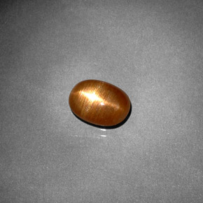 Pietra del sole stellata naturale marrone da 1,16 ct, taglio ovale, opaco