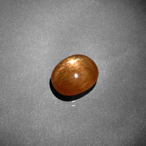 Pietra del sole stellata naturale marrone da 1,98 ct, taglio ovale, opaco