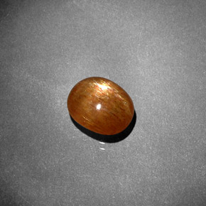 Pietra del sole stellata naturale marrone da 1,98 ct, taglio ovale, opaco
