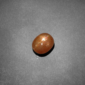 Pietra solare stellare Marrone dorato naturale da 1.19 ct, Taglio ovale, Opaco