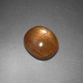 Pietra del sole stellata naturale marrone da 1,62 ct, taglio ovale, opaco