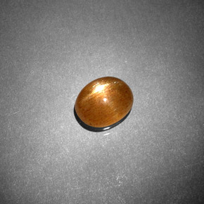 Pietra solare stellare Marrone dorato naturale da 1.17 ct, Taglio ovale, Opaco