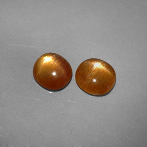 Gemme di Pietra solare stellare Marrone dorato naturale da  ct, Taglio ovale, Opaco