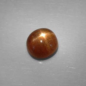 Pietra del sole stellata marrone dorato naturale da 2,37 ct, taglio ovale, opaco