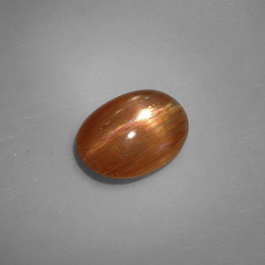 Pietra del sole stellata naturale marrone da 1,64 ct, taglio ovale, opaco