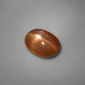 Pietra del sole stellata naturale marrone da 1,64 ct, taglio ovale, opaco