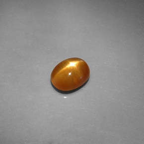 Pietra del sole stellata marrone dorato naturale da 1,42 ct, taglio ovale, opaco