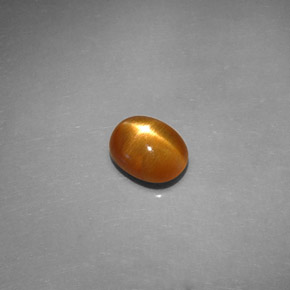 Pietra del sole stellata marrone dorato naturale da 1,42 ct, taglio ovale, opaco