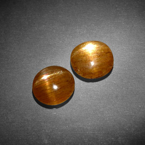 Gemme di Pietra solare stellare Marrone dorato naturale da  ct, Taglio ovale, Opaco